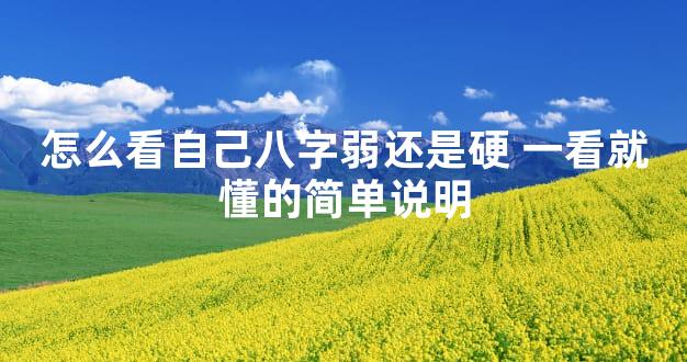 怎么看自己八字弱还是硬 一看就懂的简单说明